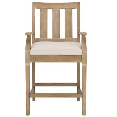 San Salvador Wood Counter Stool in Natural and White (Set of 2) - The Mayfair Hall