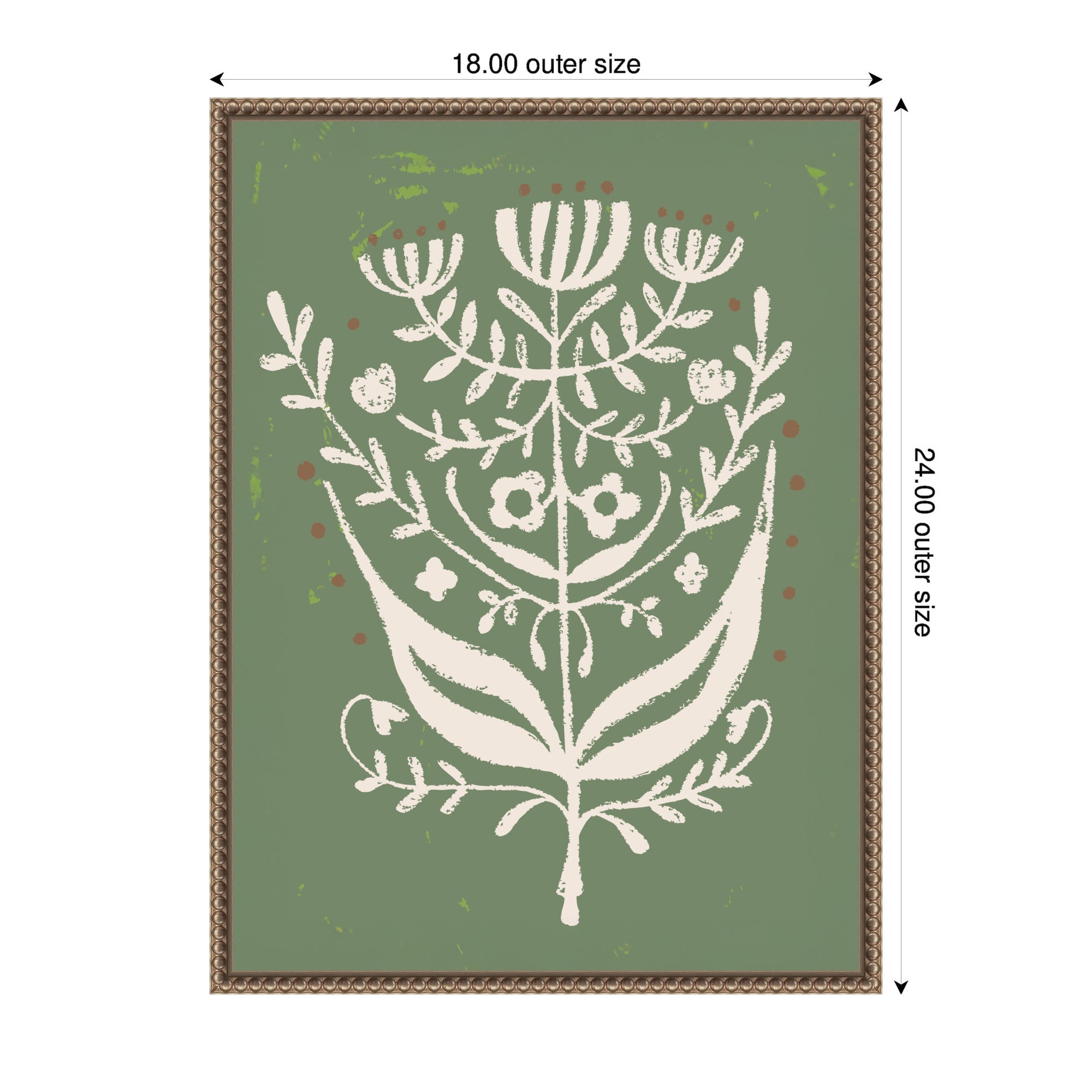 Bungalow Charm Green by Vicky Yorke Framed Canvas Wall Art Print