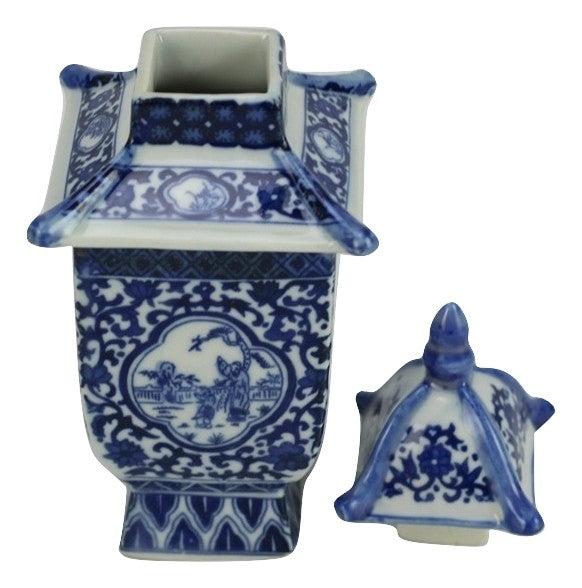 Mini Blue and White Pagodas Style 2