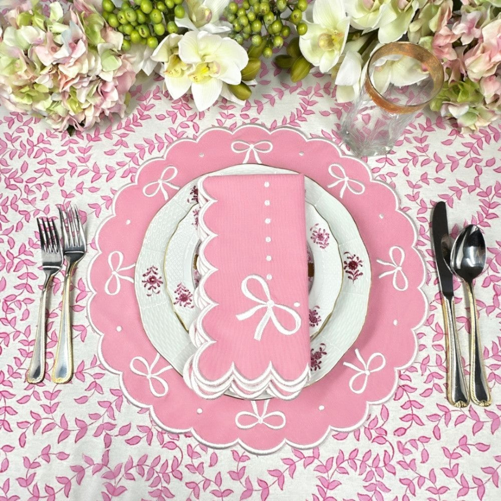 Juliet Bows Placemat - Pink (Set of 4)