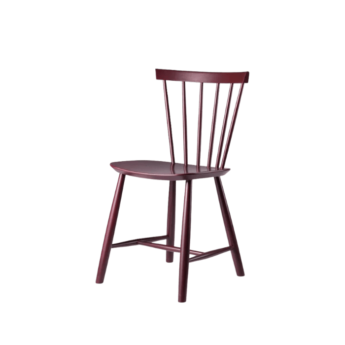 FDB Møbler J46 Dining Chair, Black Red Painted Beech