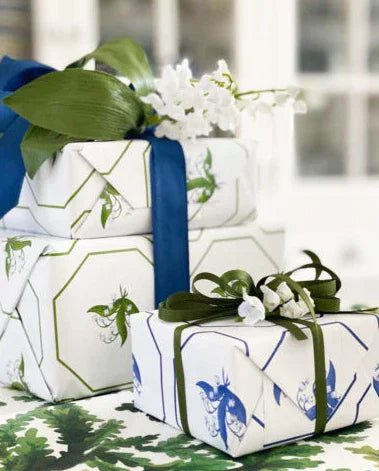 Reversible Lily of the Valley Gift Wrap - The Mayfair Hall