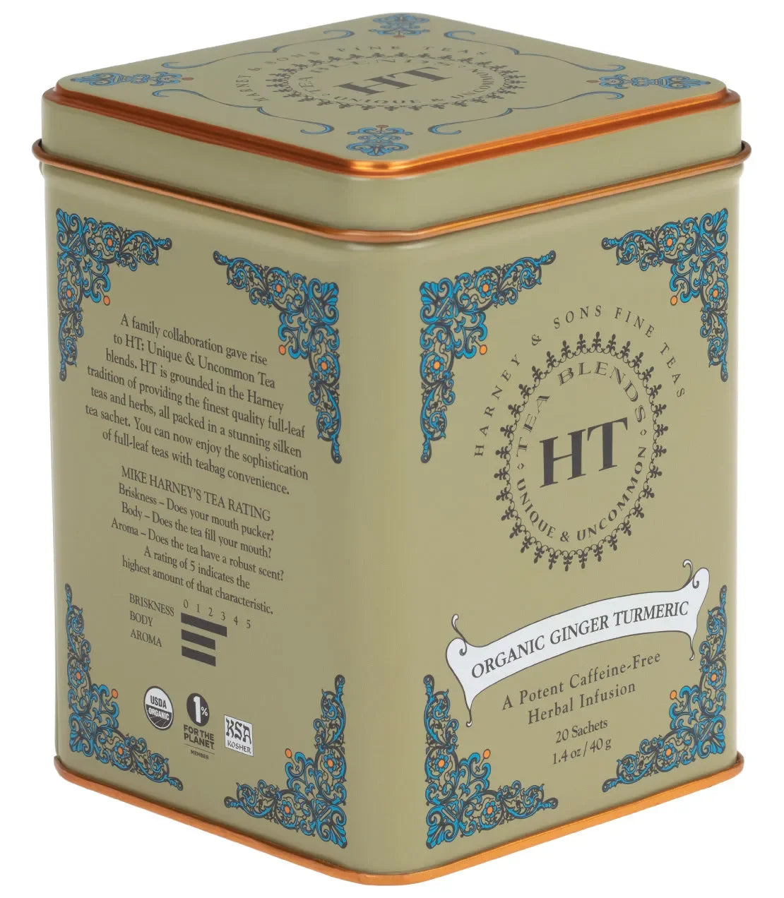 Organic Ginger Turmeric, HT Tin of 20 Sachets - The Mayfair Hall