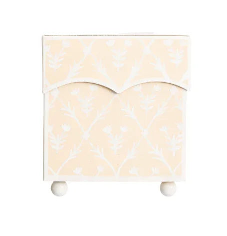 Pale Pink & White Tulip Tissue Holder - The Mayfair Hall