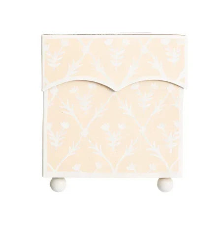 Pale Pink & White Tulip Tissue Holder - The Mayfair Hall
