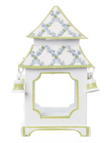 Soft Green Hydrangea Trellis Pagoda Lantern