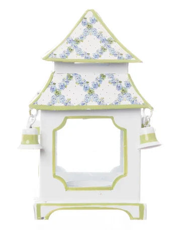 Soft Green Hydrangea Trellis Pagoda Lantern
