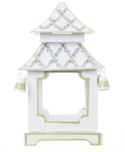 Soft Green Hydrangea Trellis Pagoda Lantern (4 Sizes)