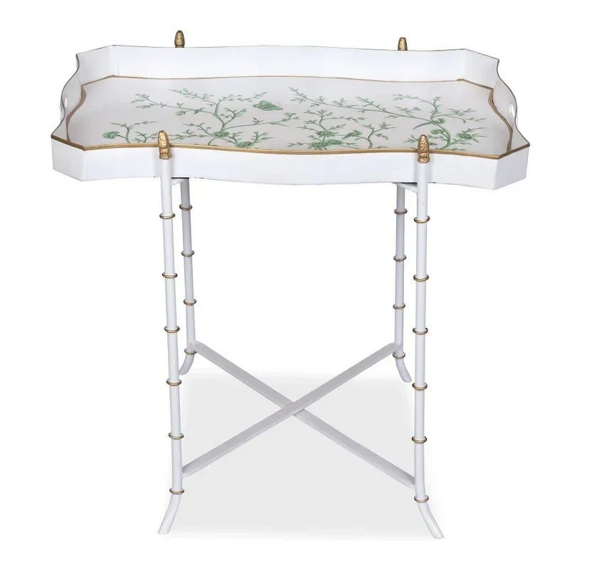Ivory & Green RECTANGULAR TRAY TABLE - The Mayfair Hall