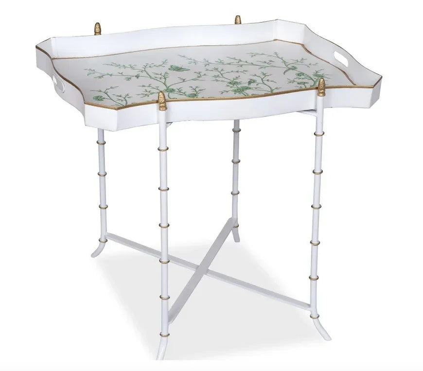 Ivory & Green RECTANGULAR TRAY TABLE - The Mayfair Hall