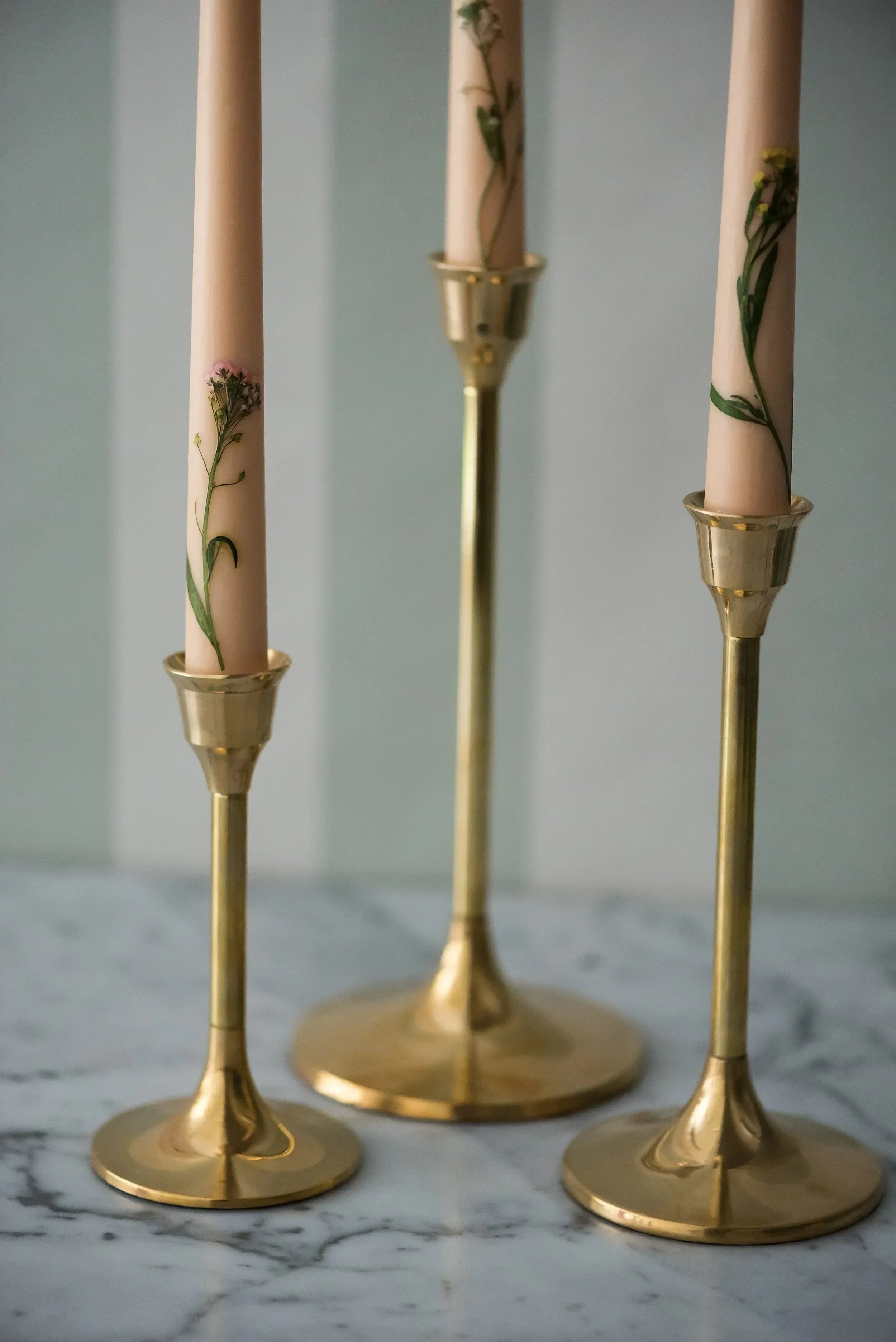 Brass Candle Holders - The Mayfair Hall