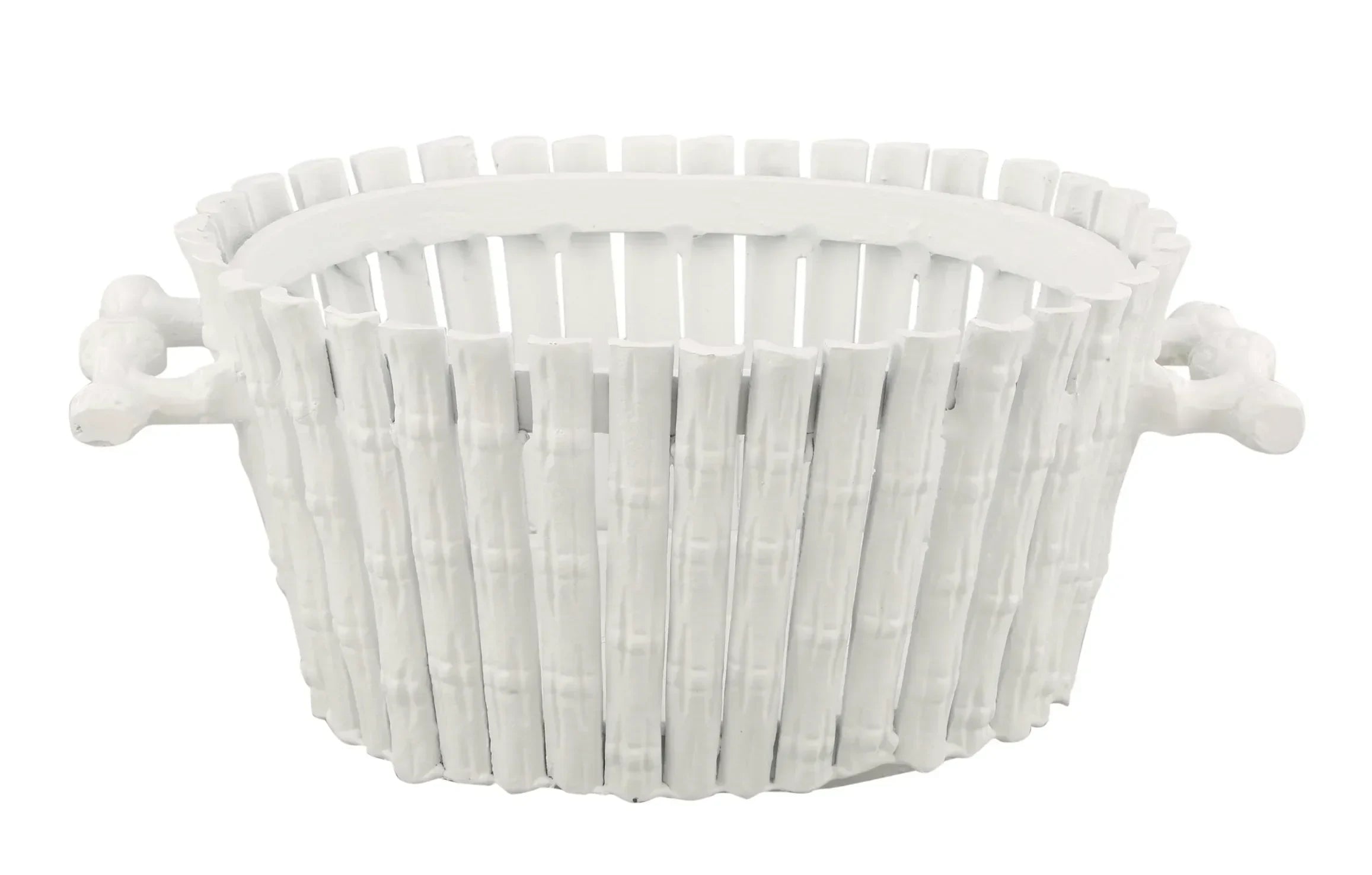 White Bamboo Planter - The Mayfair Hall