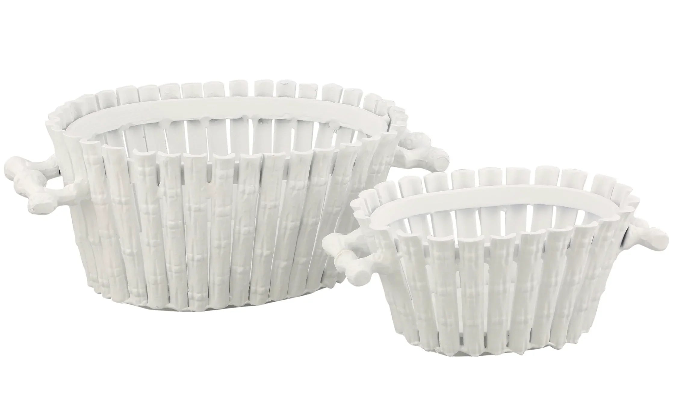 White Bamboo Planter - The Mayfair Hall