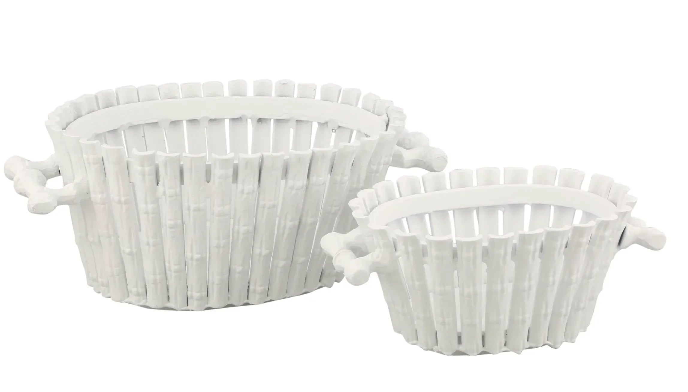 White Bamboo Planter - The Mayfair Hall