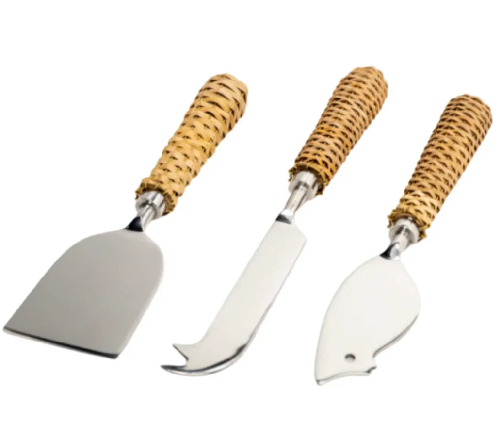 Basketweave 3-Piece Cheese Set - The Mayfair Hall