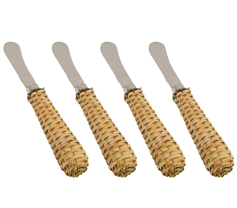 Set of 4 Basketweave Pate Knives - The Mayfair Hall
