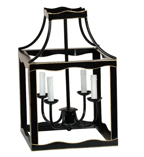 Medium Lantern in Black and Gold - The Mayfair Hall