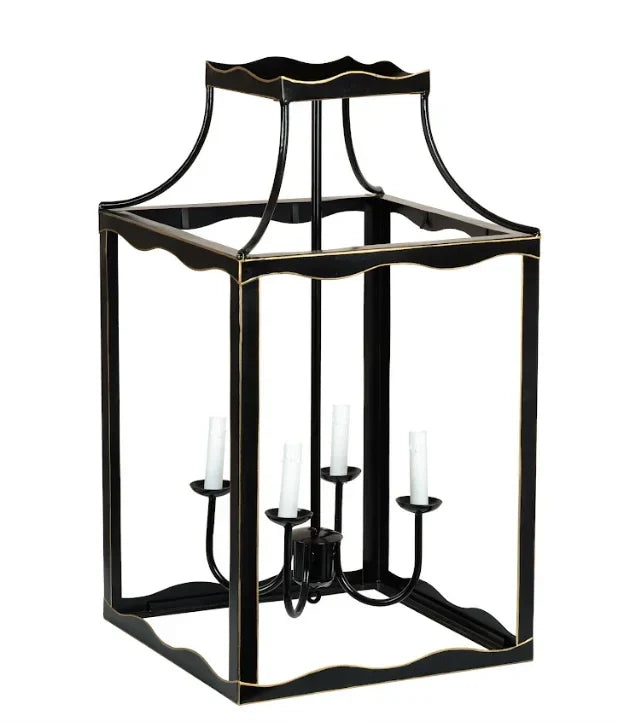 Large Lantern in Black and Gold - The Mayfair Hall