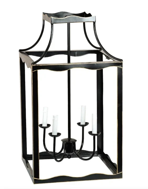 Large Lantern in Black and Gold - The Mayfair Hall