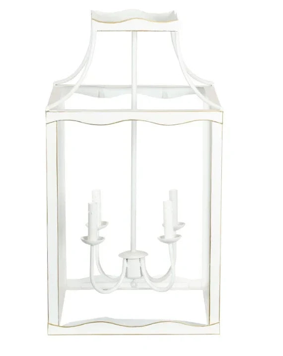 Large Lantern in Soft White and Gold - The Mayfair Hall