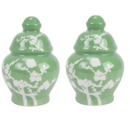 Green Cherry Blossom Salt and Pepper Shaker - The Mayfair Hall