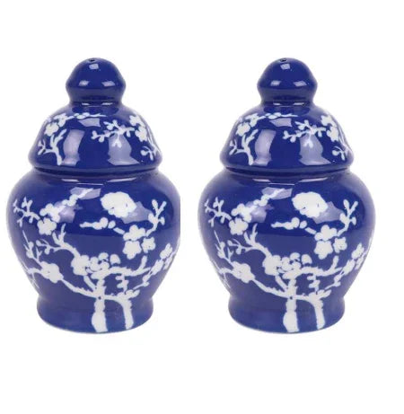 NAVY CHERRY BLOSSOM SALT AND PEPPER SHAKER - The Mayfair Hall