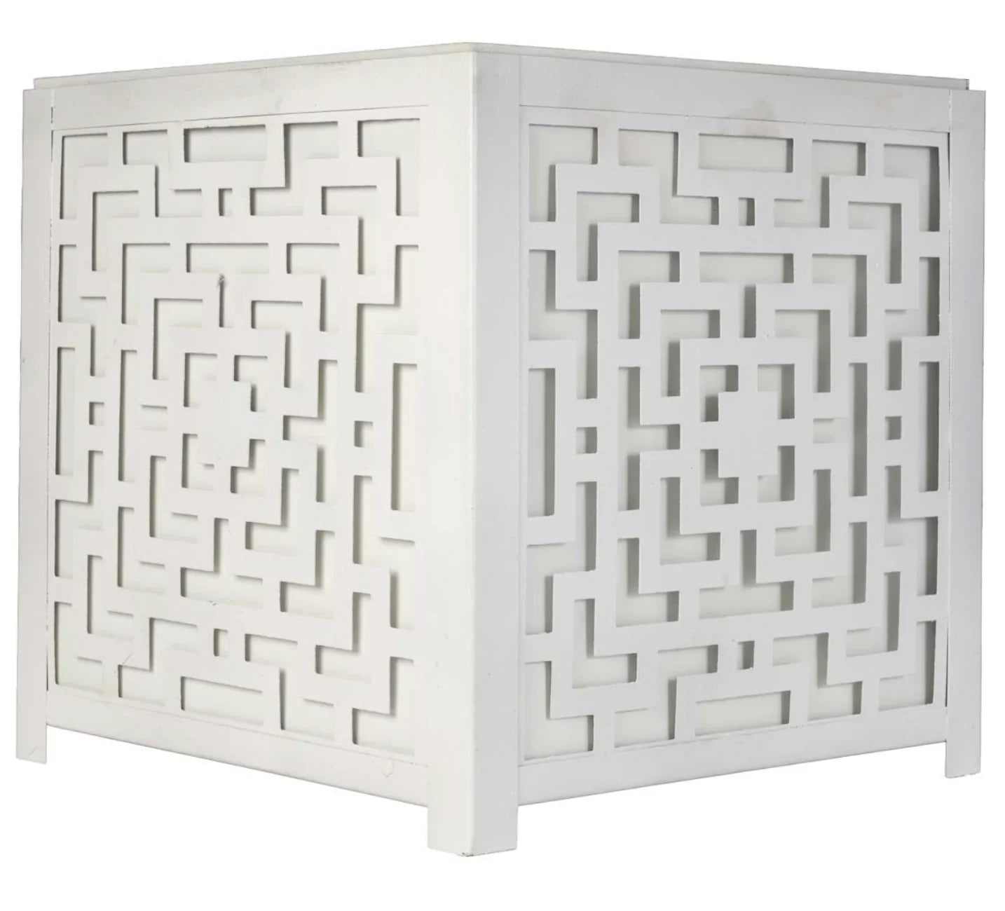 WHITE LATTICE PLANTER - The Mayfair Hall