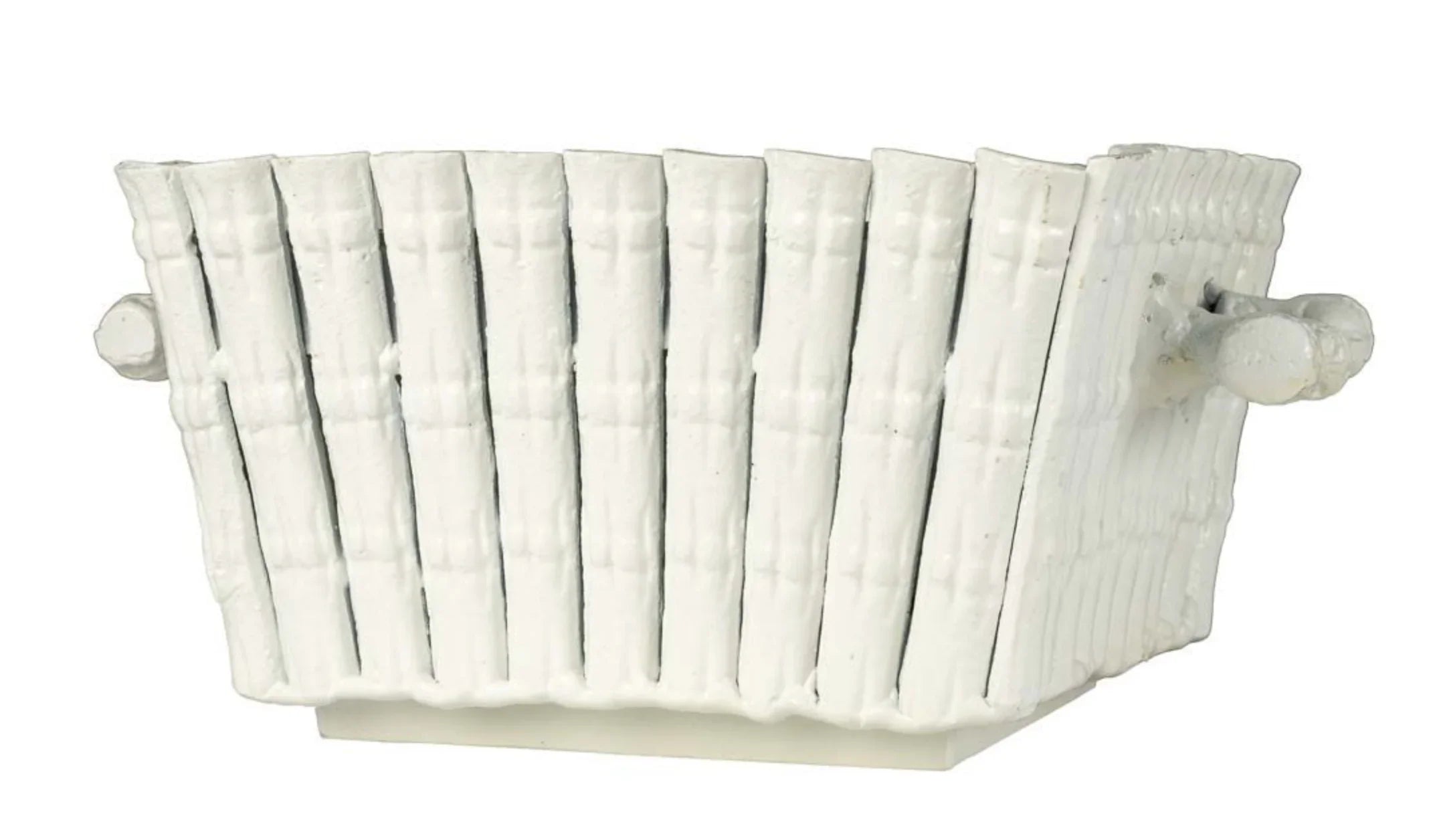 White Bamboo Planter - The Mayfair Hall