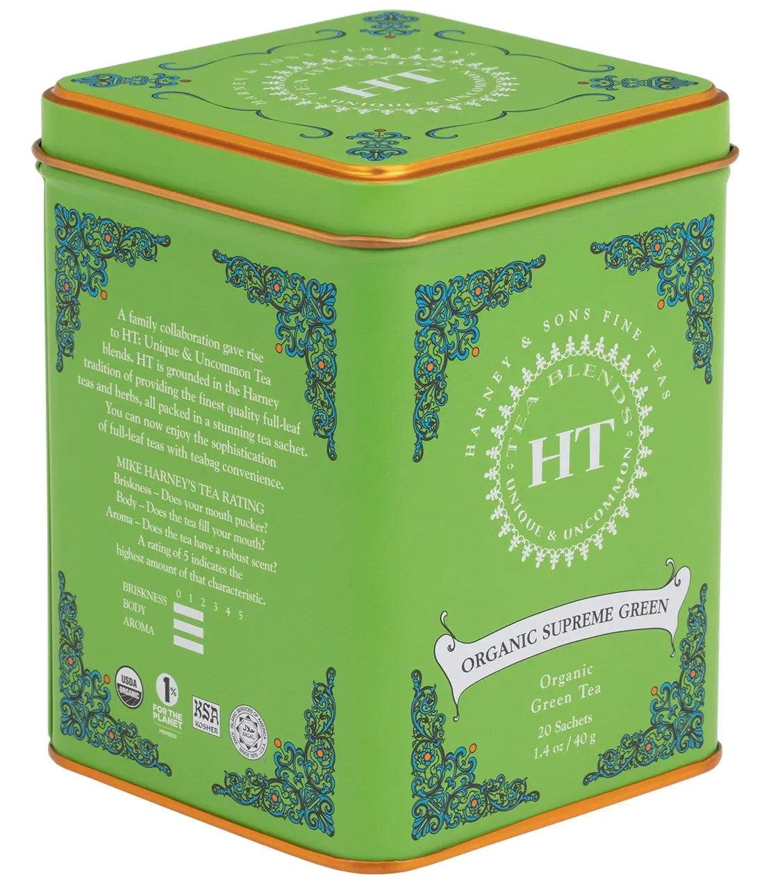 Organic Supreme Green, HT Tin of 20 Sachets - The Mayfair Hall