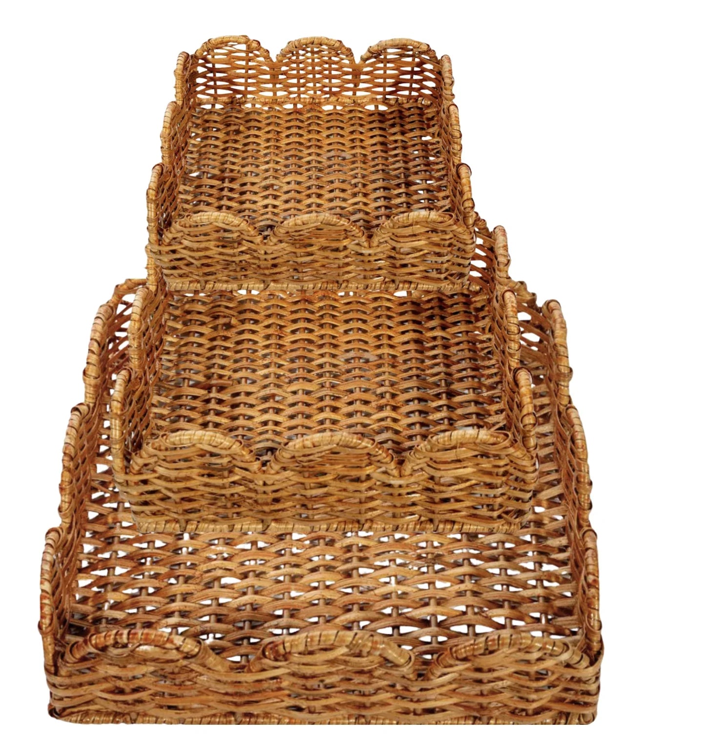 Scalloped Wicker Baskets - The Mayfair Hall