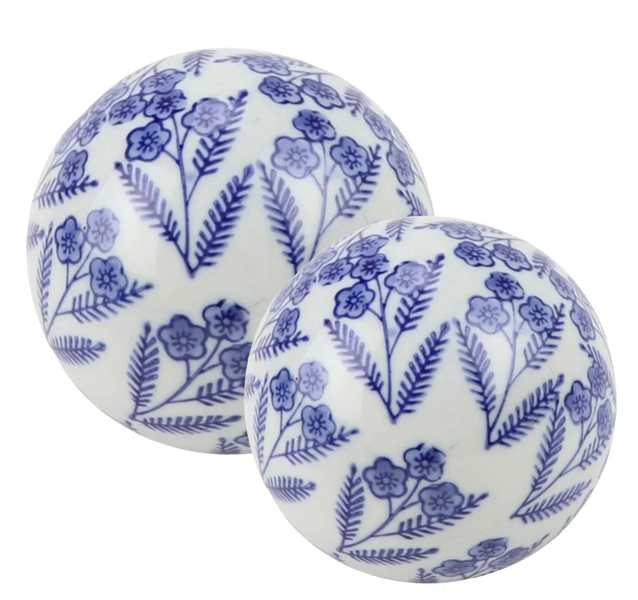 Floral & Leaf Porcelain Ball (2 Sizes) - The Mayfair Hall