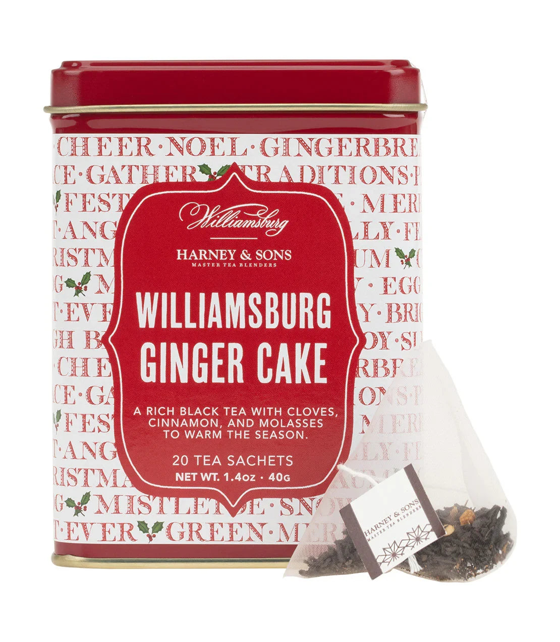 Williamsburg Ginger Cake Tea, Tin of 20 Sachets