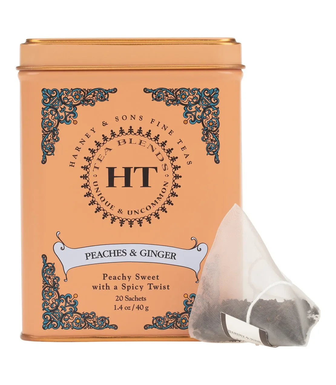 Peaches & Ginger, HT Tin of 20 Sachets - The Mayfair Hall
