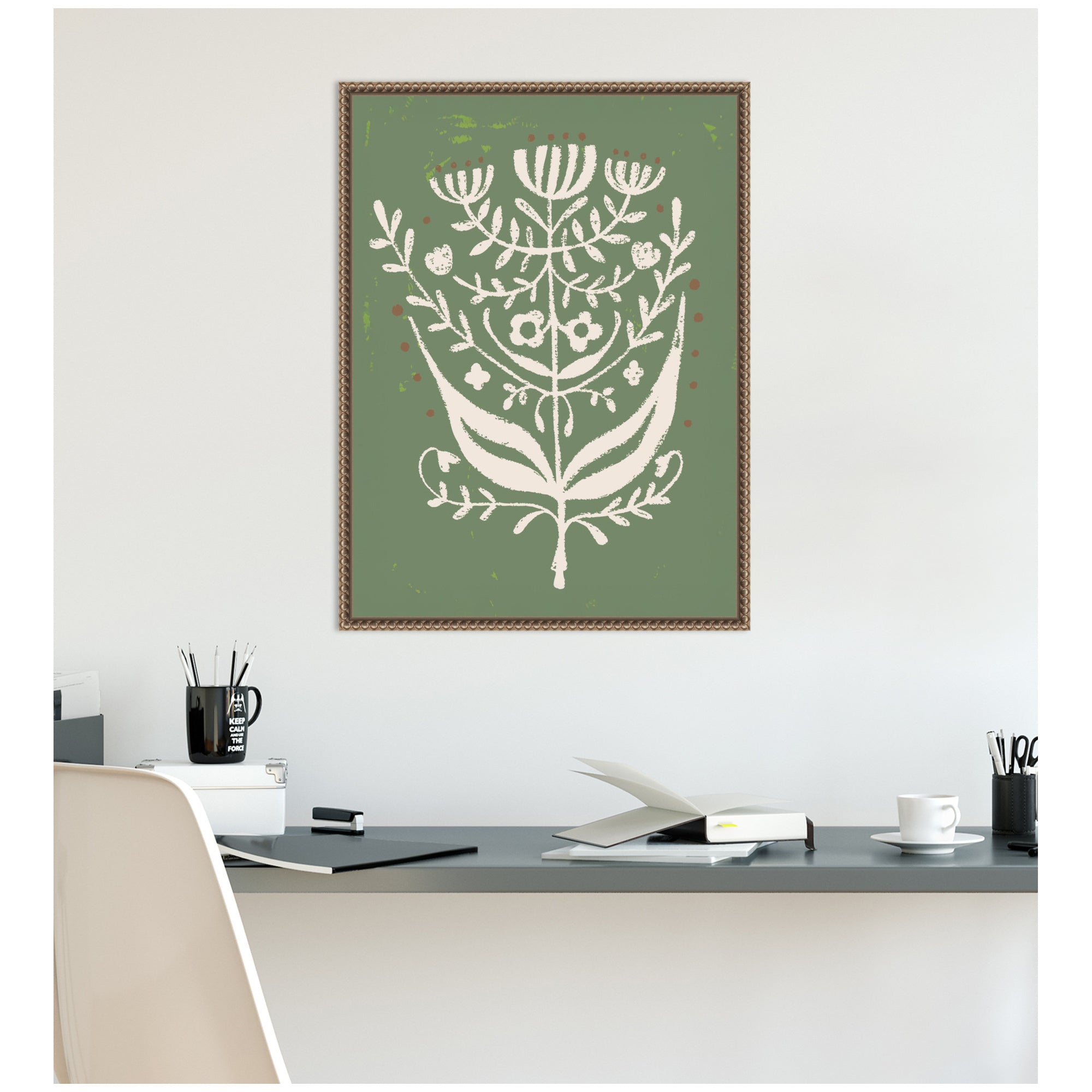 Bungalow Charm Green by Vicky Yorke Framed Canvas Wall Art Print