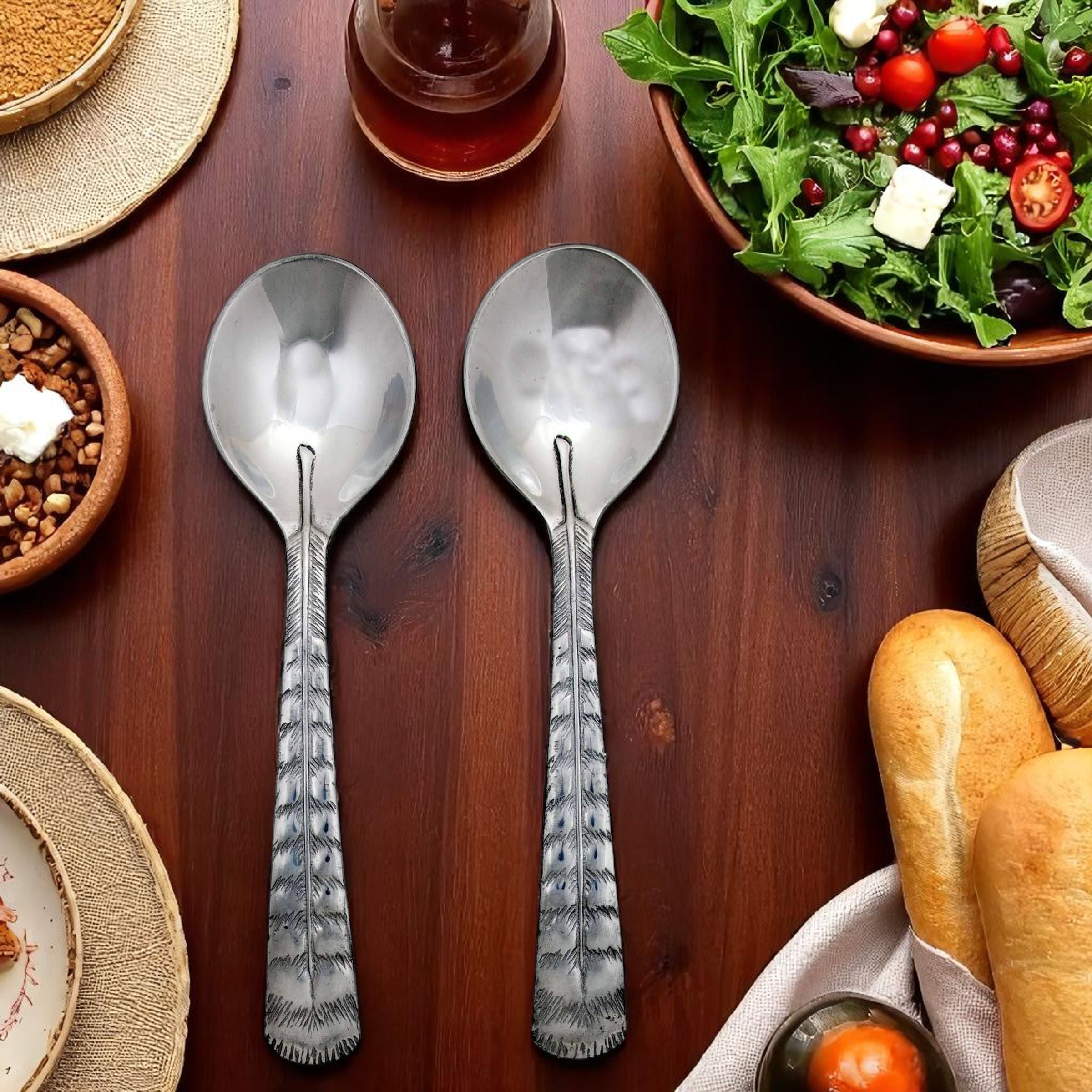 Feather Salad Servers