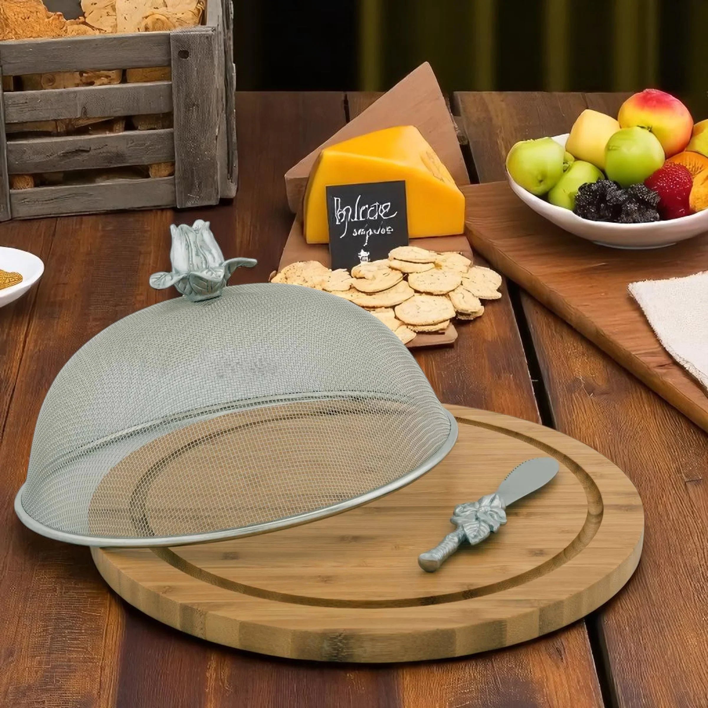 Magnolia Picnic Cheese Board and Spreader