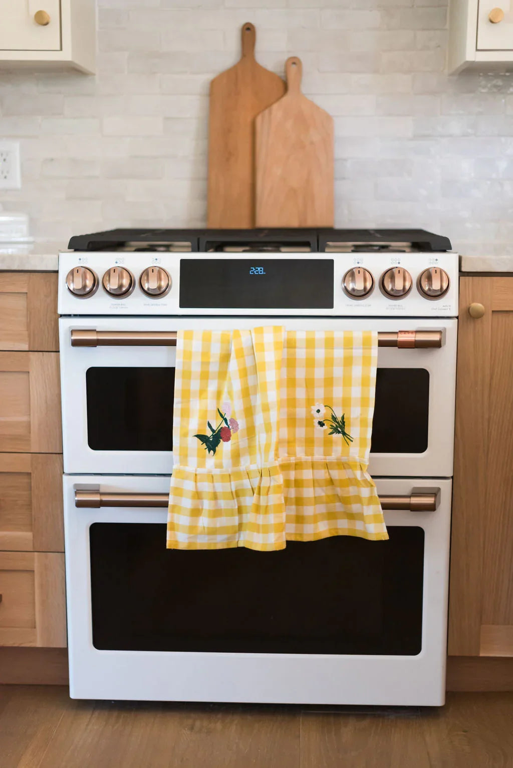Yellow Gingham Ruffled Dish Towel - The Mayfair Hall