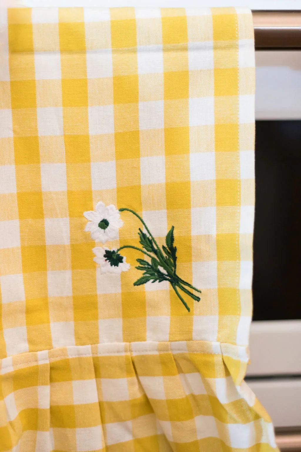 Yellow Gingham Ruffled Dish Towel - The Mayfair Hall
