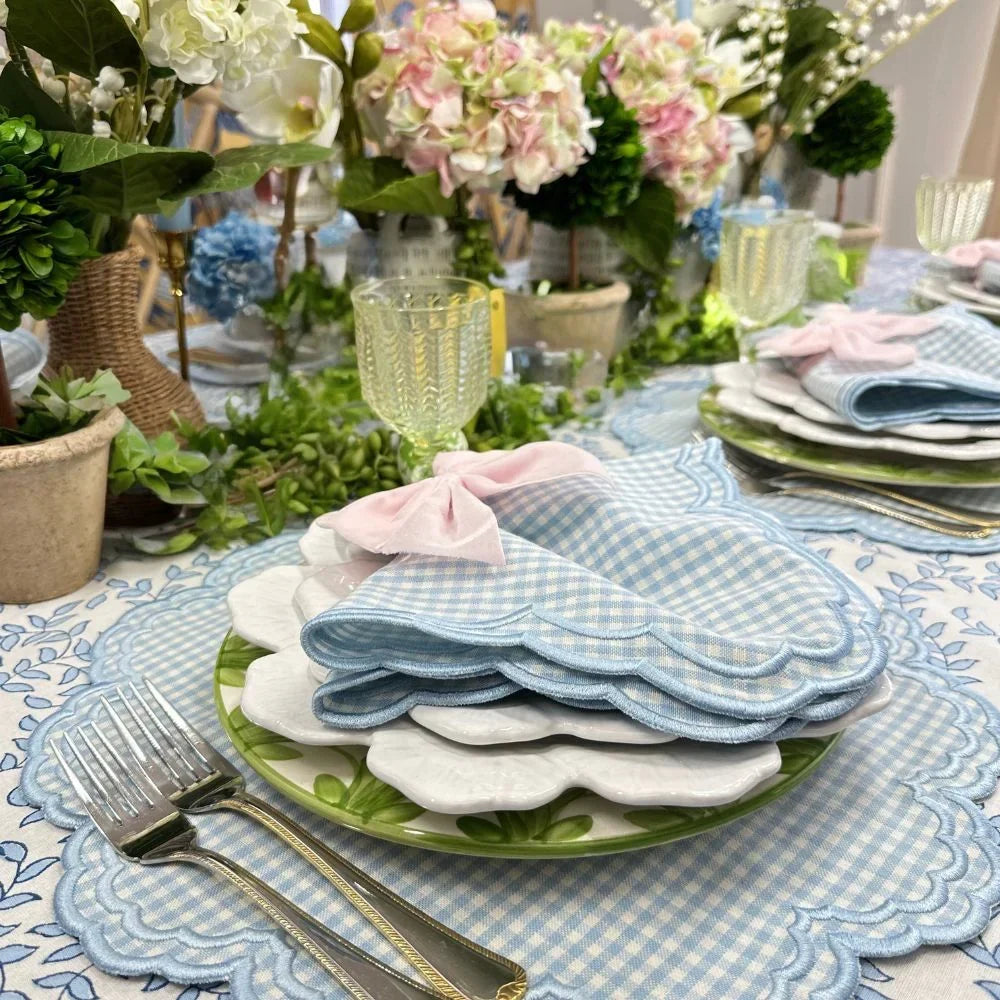 Bettina Napkin - Blue Gingham (Set of 4) - The Mayfair Hall