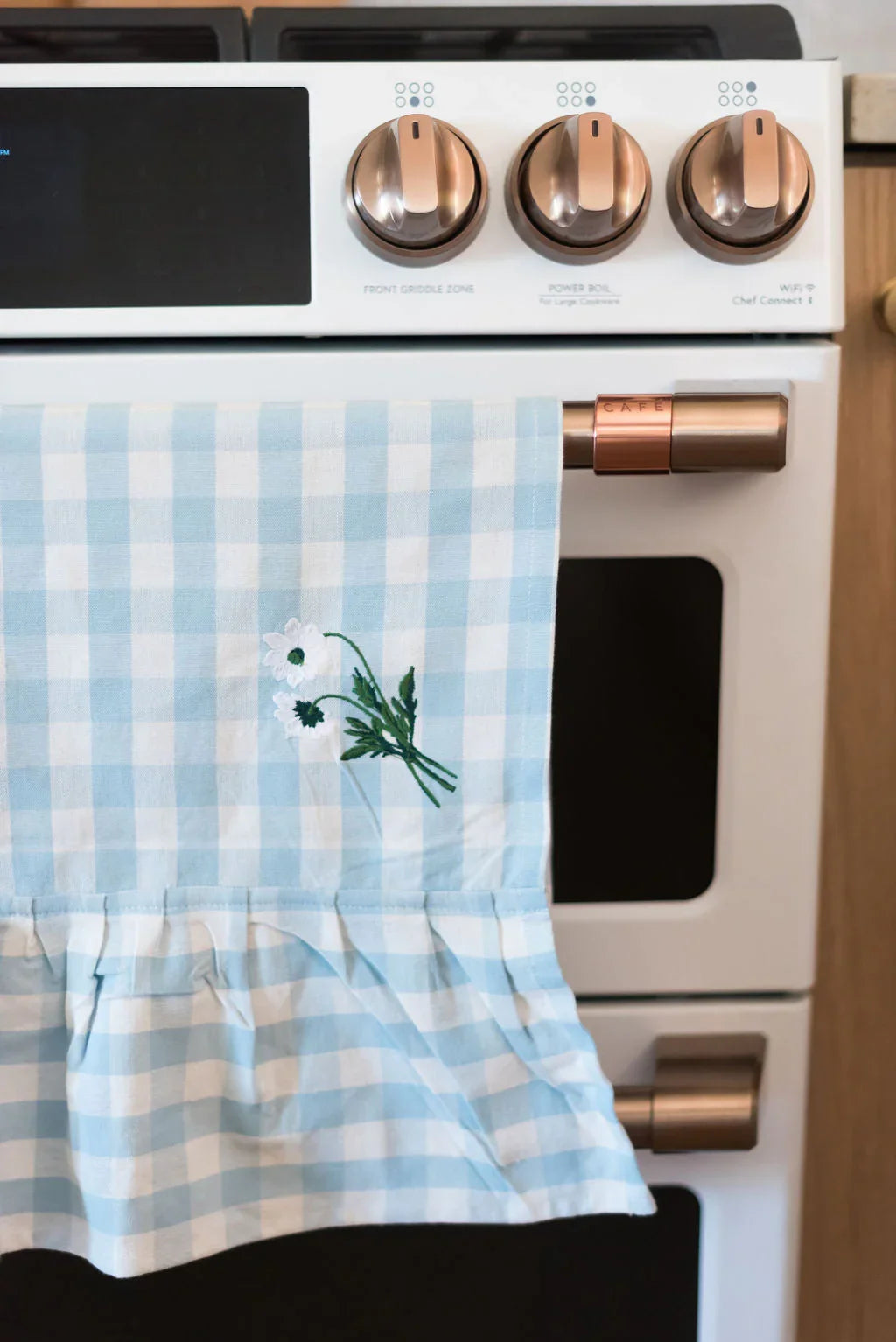 Blue Ruffled Gingham Dish Towel - The Mayfair Hall
