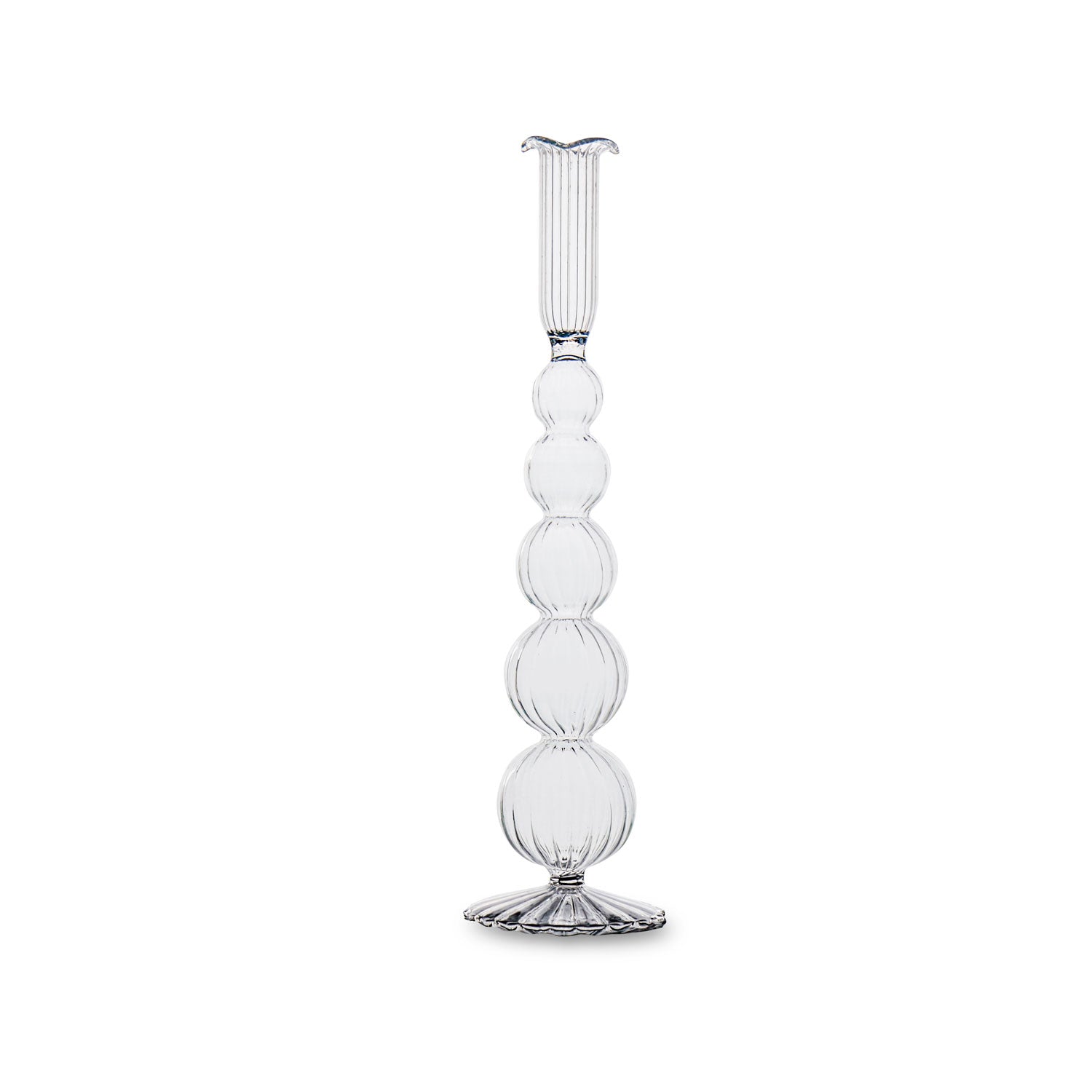 GLASS Cambridge Olivia 12" Candlestick Holder Set of 2 (Clear)