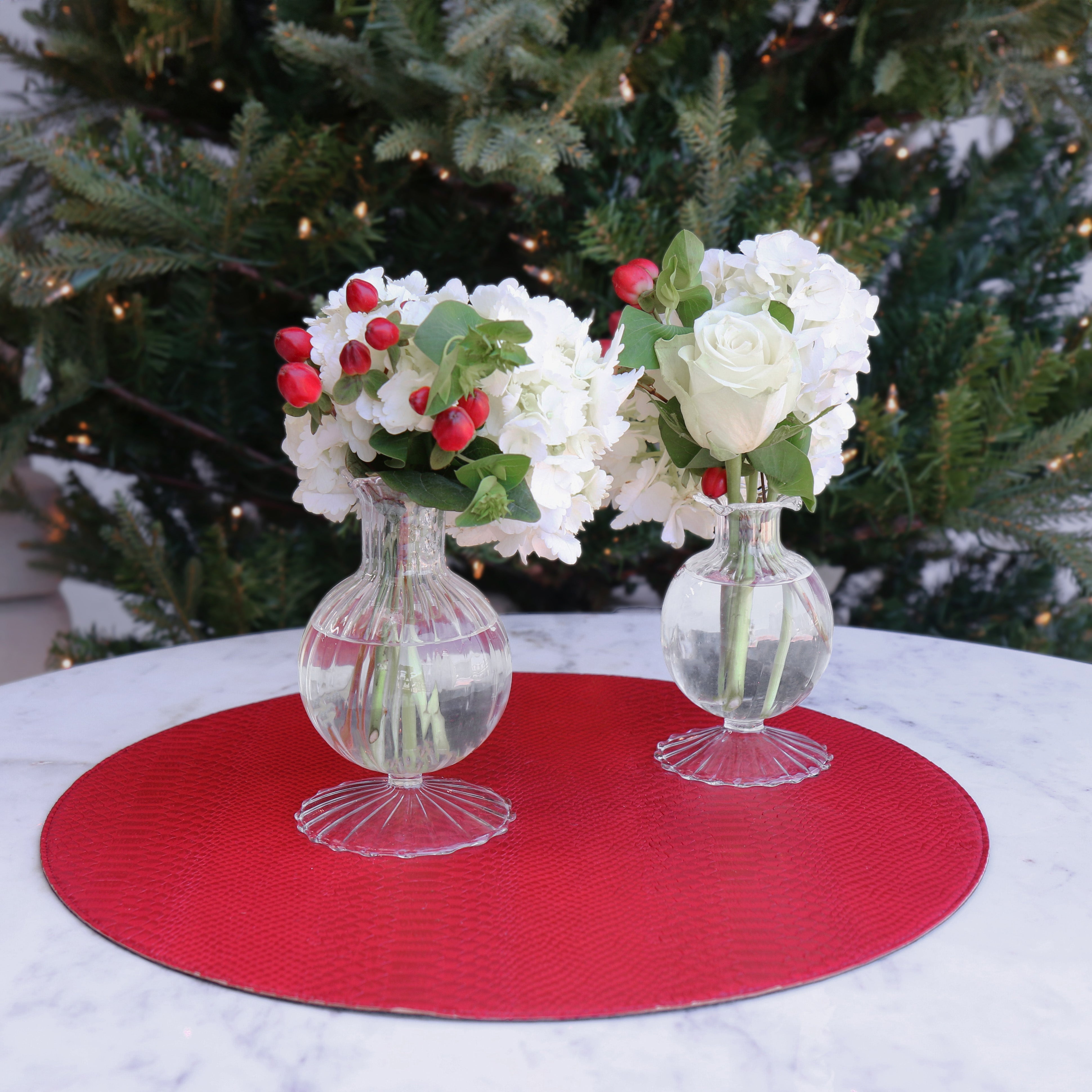 GLASS Cambridge Ella 7" Bud Vase Set of 2 (Clear)