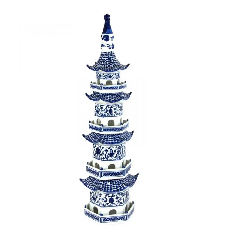 Large Blue and White Pagoda - The Mayfair Hall