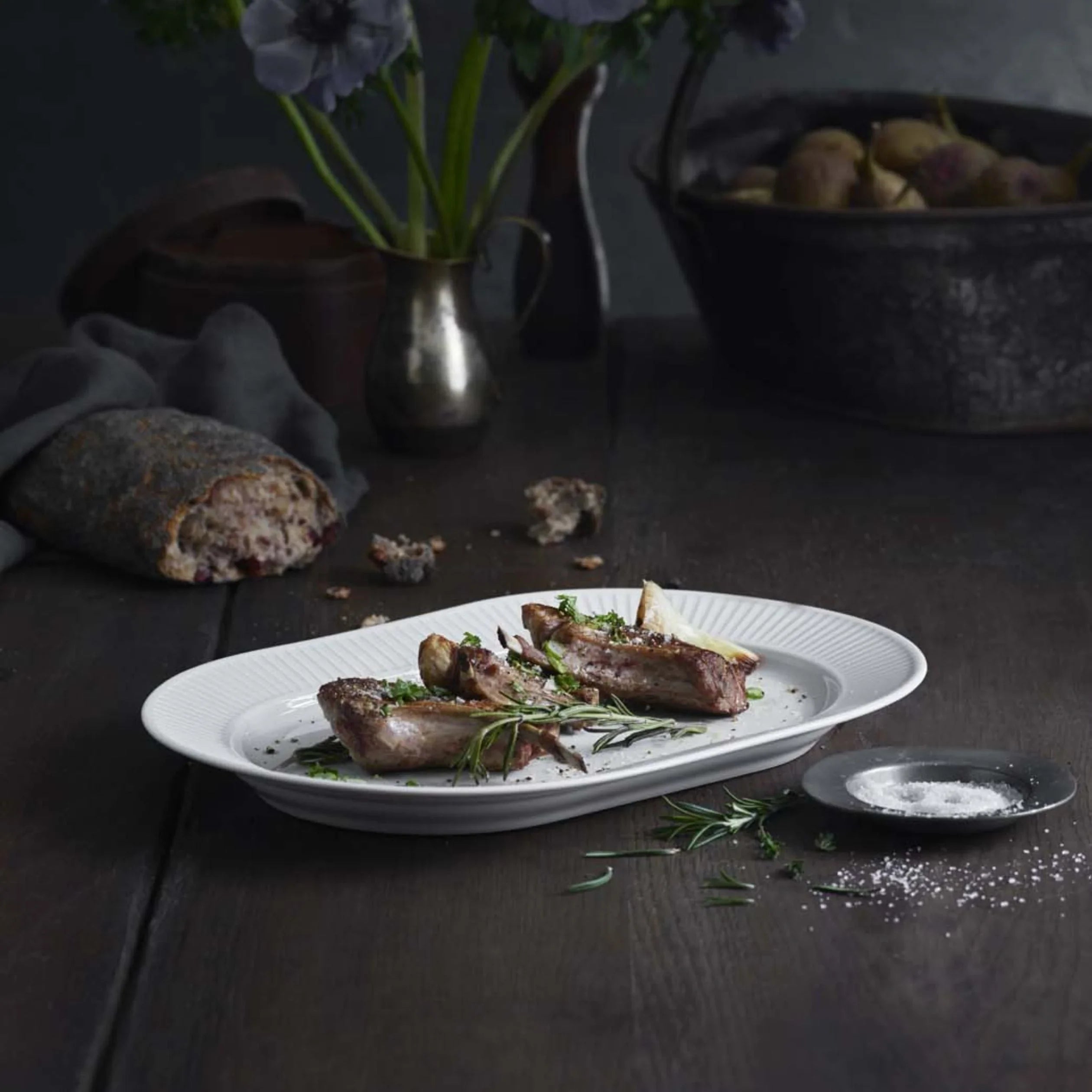 Plisse Oblong Platter