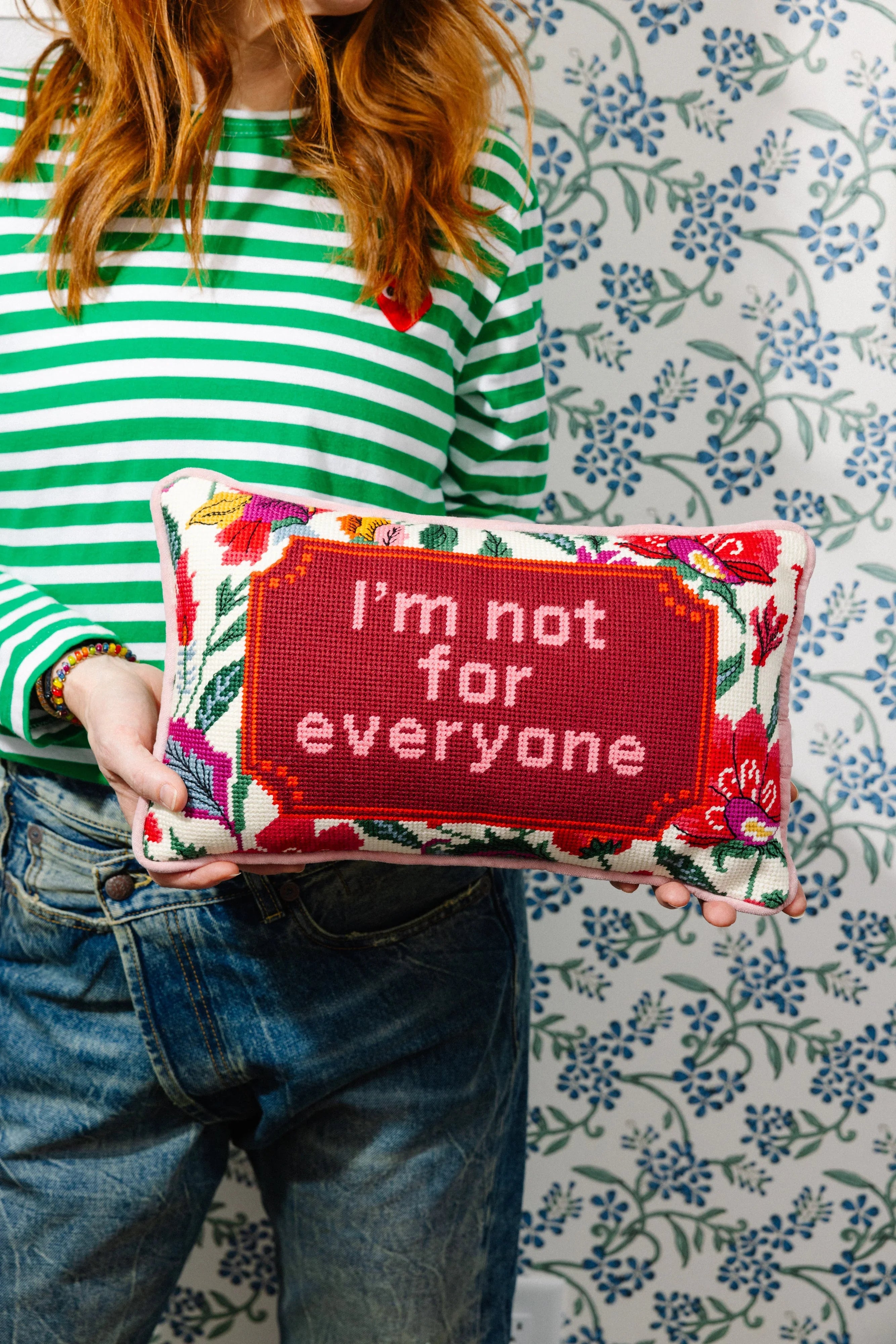 Not For Everyone Needlepoint Pillow - The Mayfair Hall