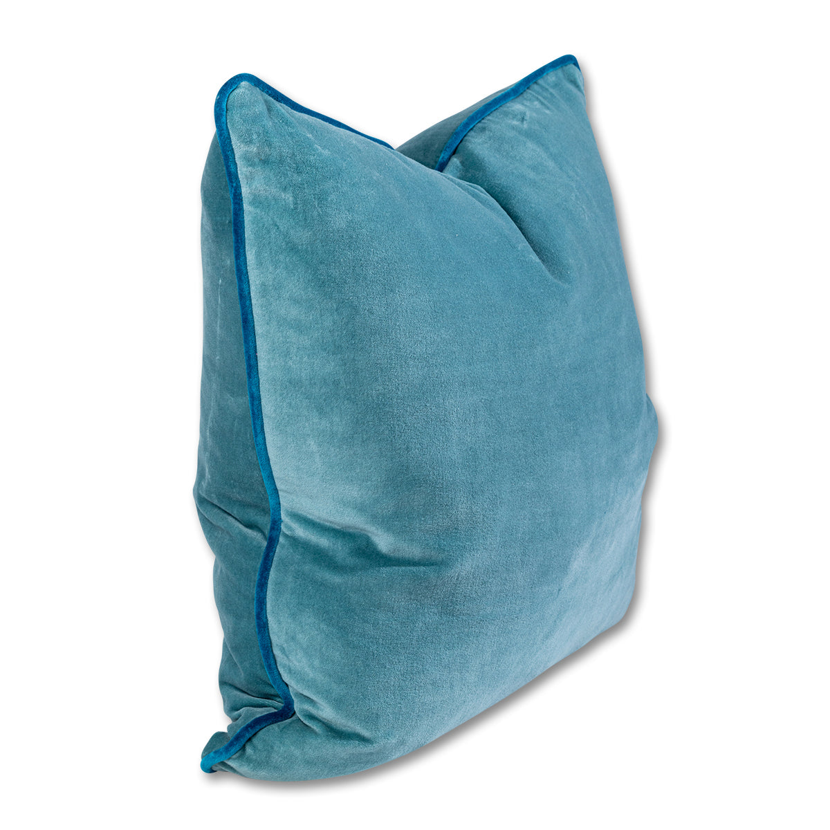 Charliss Velvet Pillow - Aqua + Peacock