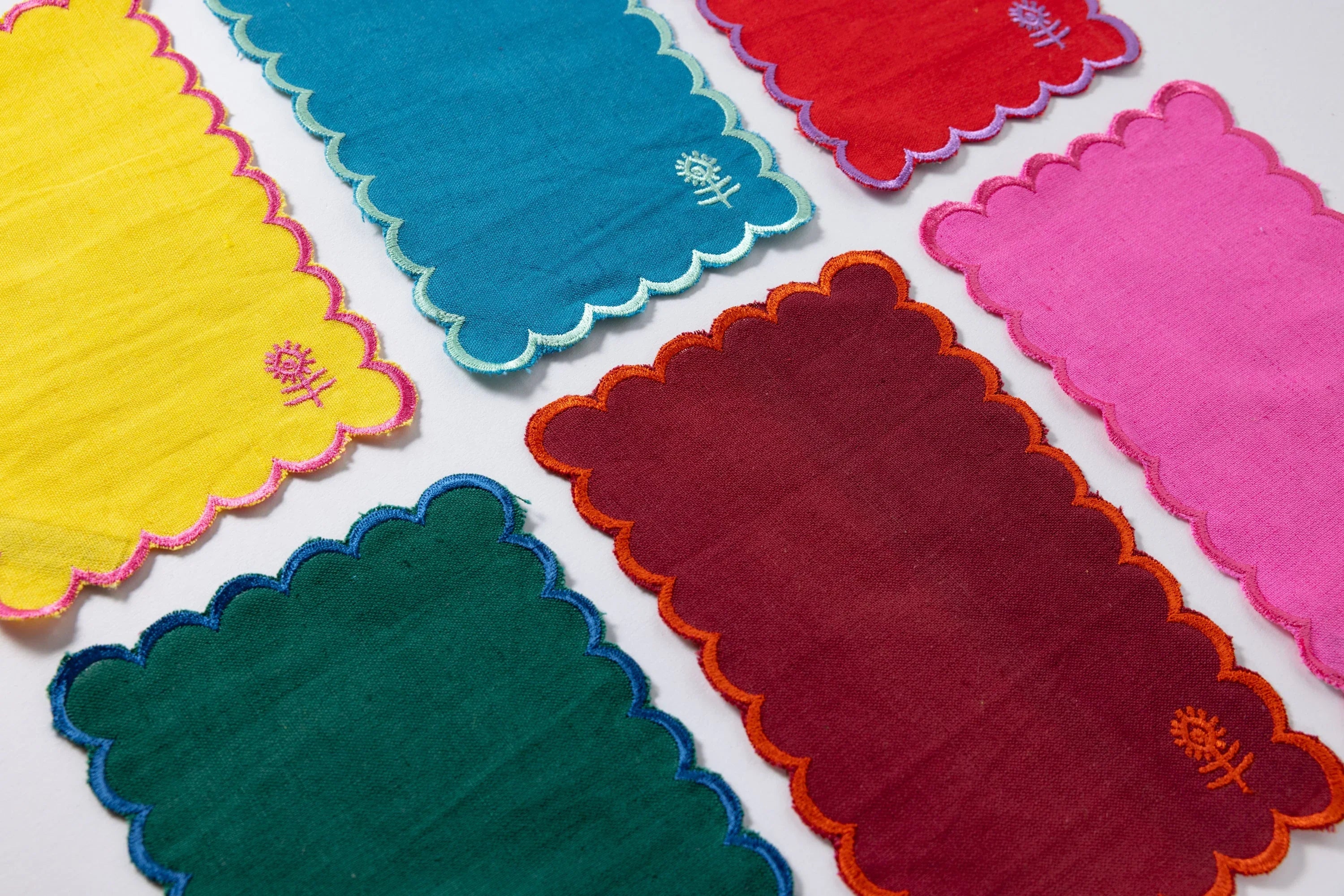 Icon Linen Cocktail Napkins S/6 - Rainbow - The Mayfair Hall