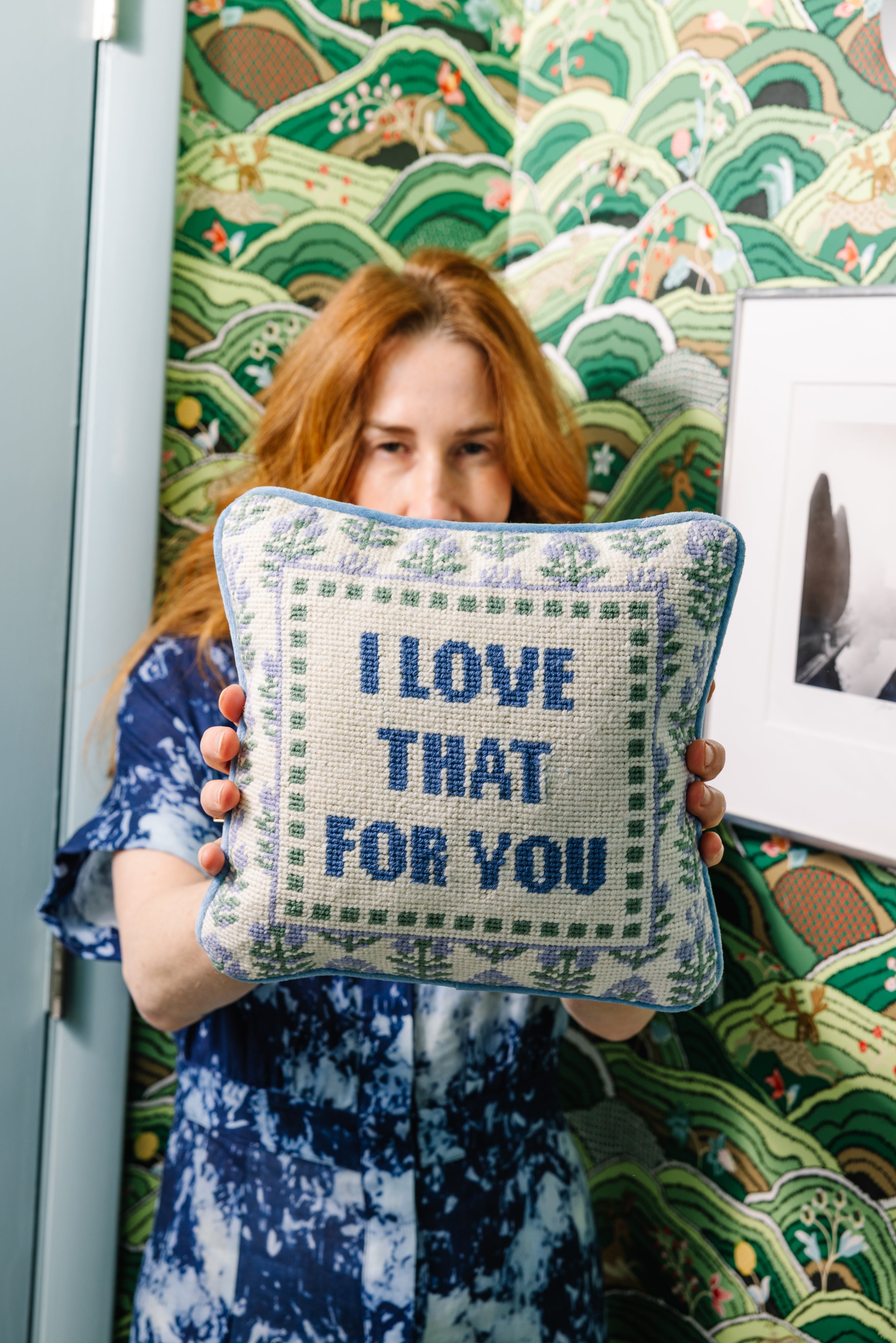 Love That for You Needlepoint Pillow
