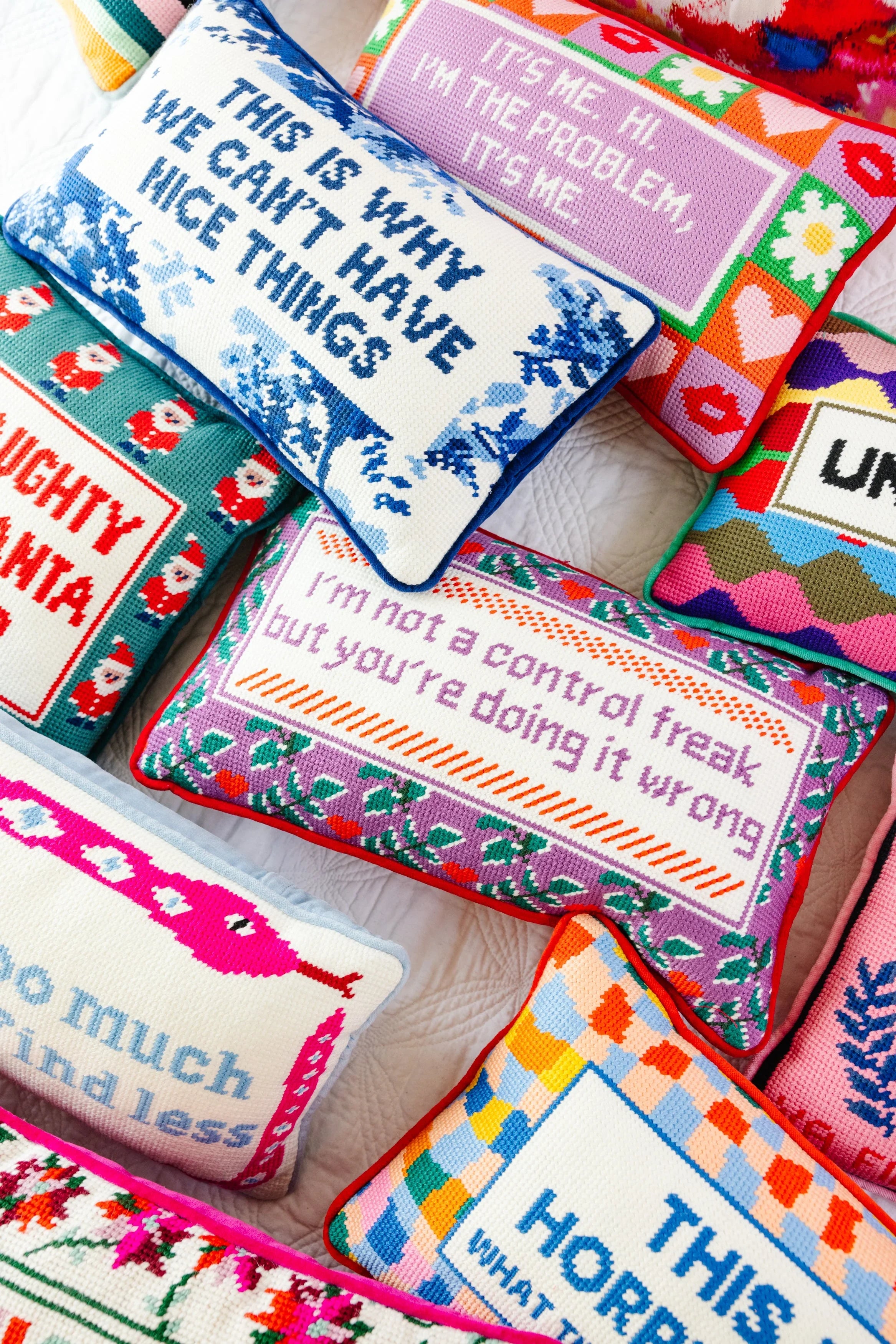 Control Freak Needlepoint Pillow - The Mayfair Hall