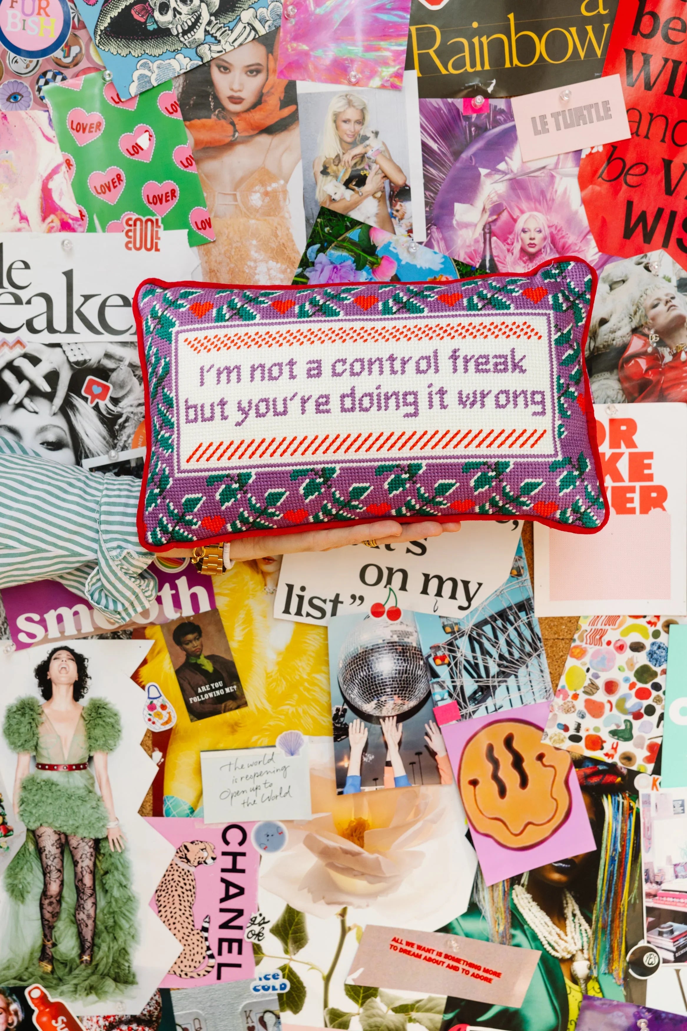 Control Freak Needlepoint Pillow - The Mayfair Hall